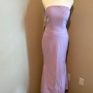 Elegant Strapless Lavender Dress
